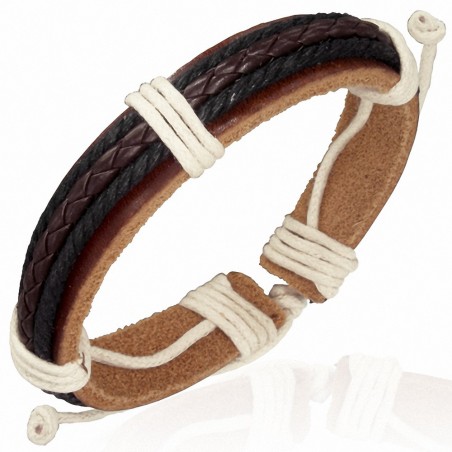 Bracelet homme cuir muti colore