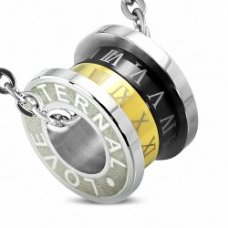 Pendentif homme cylindre chiffres romains