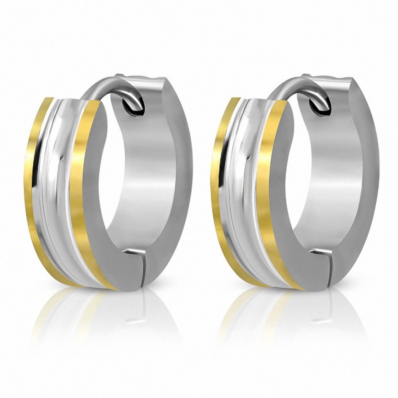 Boucles oreille homme dorés et argentés Boucles oreille homme dorés et argentés