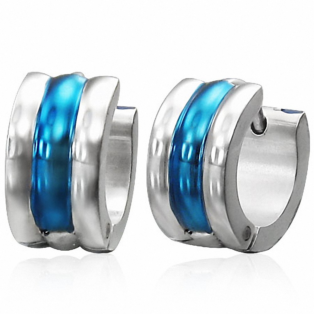 6 Paires De Boucles D'Oreilles Haltère En Acier Inoxydable - Clous/Puces - 6 Couleurs - Homme/Femme