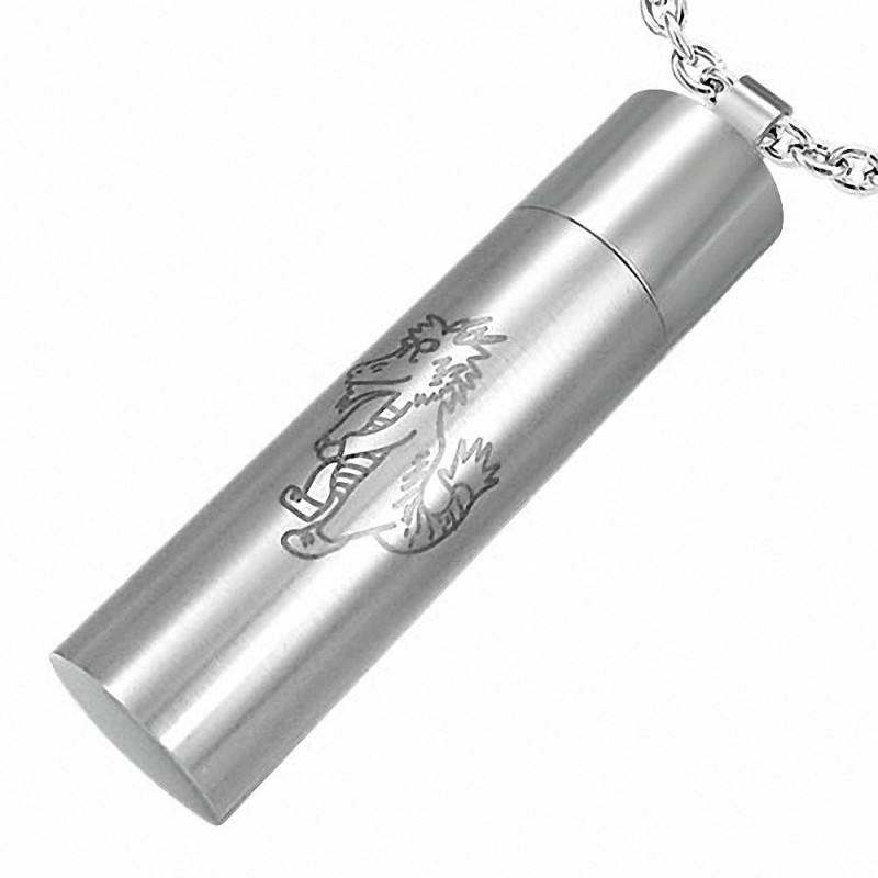 Pendentif homme cylindre signe chinois dragon Pendentif homme cylindre signe chinois dragon