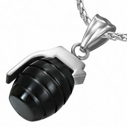 Pendentif homme grenade noire