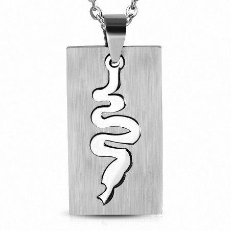 Pendentif homme plaque serpent