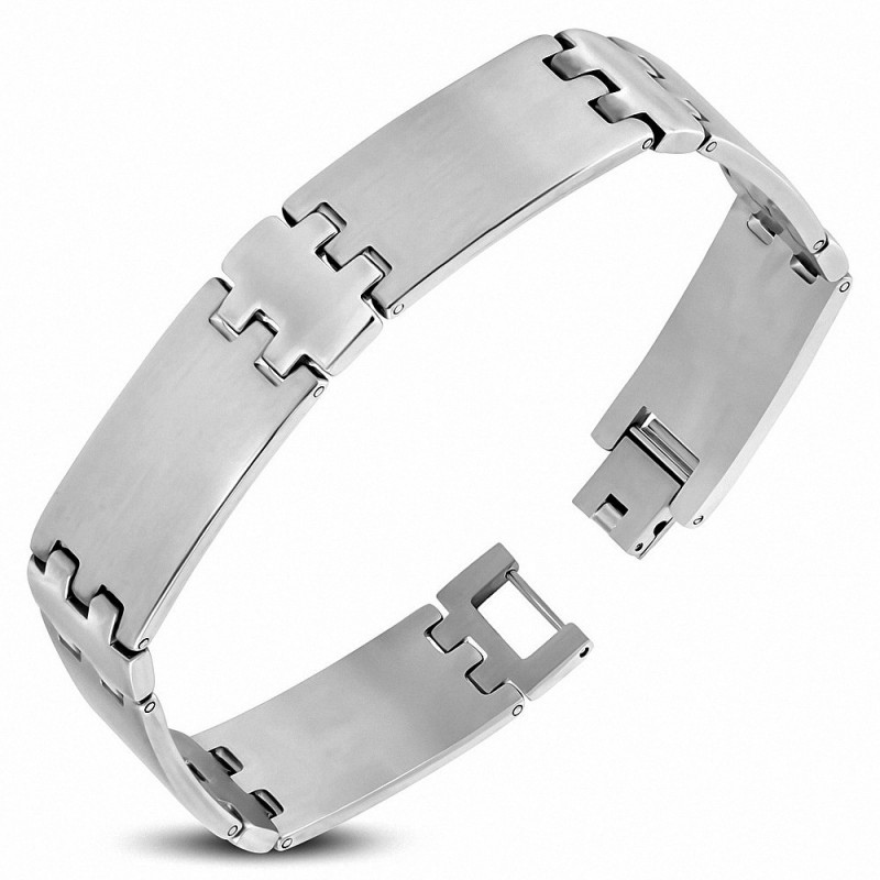 Bracelet homme acier mat 6 maillons