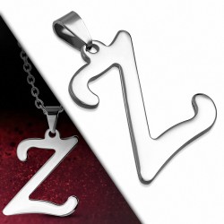 Pendentif homme acier lettre Z