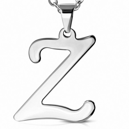 Pendentif homme acier lettre Z