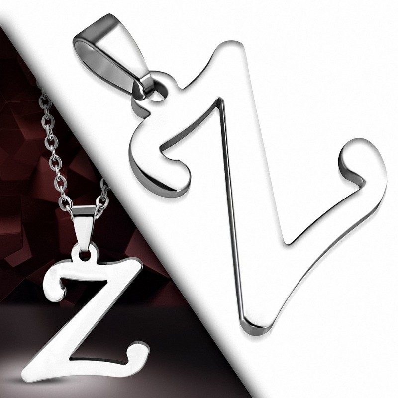 Pendentif homme acier petite lettre Z Pendentif homme acier petite lettre Z