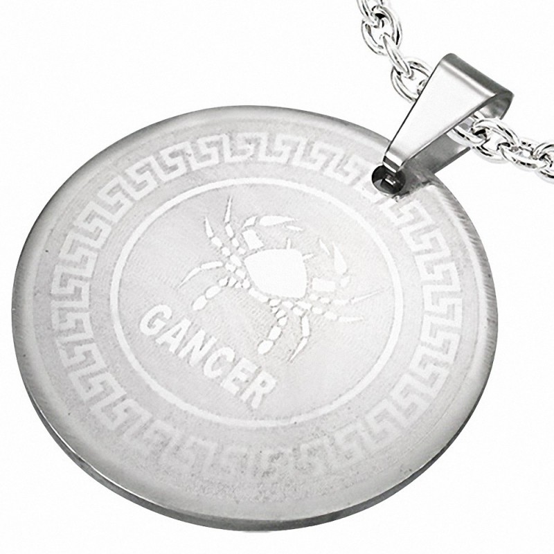 Pendentif homme monogramme cancer Pendentif homme monogramme cancer