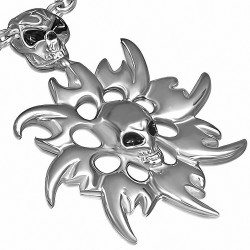 Pendentif homme biker crâne fantôme