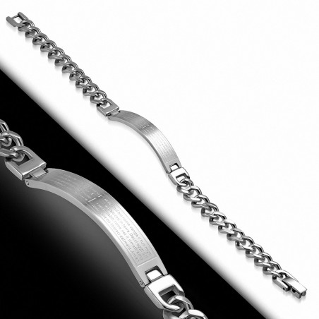 Gourmette homme lord prayer maille cubaine