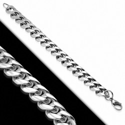 Bracelet homme acier maille cubaine largeur 15 mm