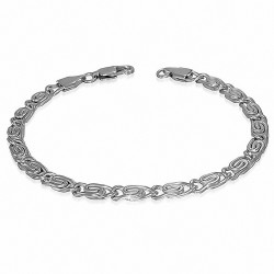 Bracelet homme acier maillons chaine largeur 5 mm