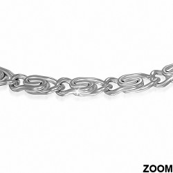 Bracelet homme acier maillons chaine largeur 5 mm