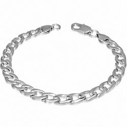 Bracelet homme acier maille cubaine largeur 7