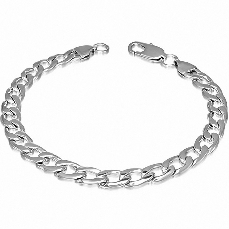 Bracelet homme acier maille cubaine largeur 7