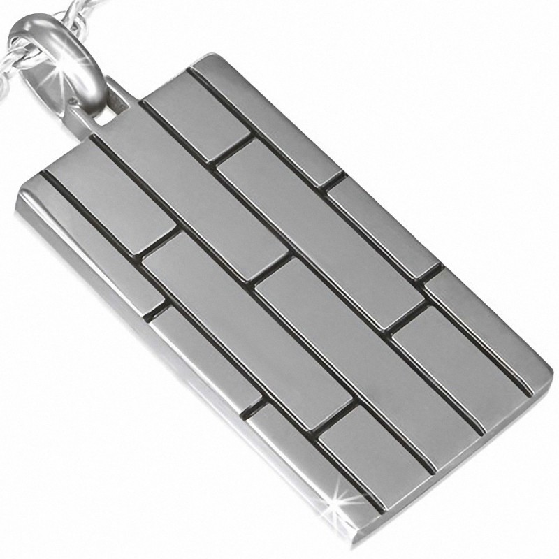 Pendentif homme plaque militaire briques