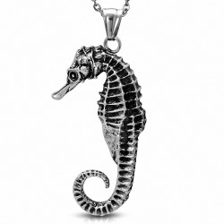 Pendentif homme biker hippocampe