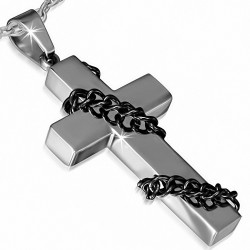 Pendentif homme croix latine enchainée