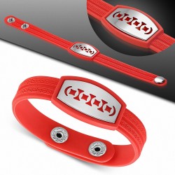 Bracelet homme watch caoutchouc orange géométrique