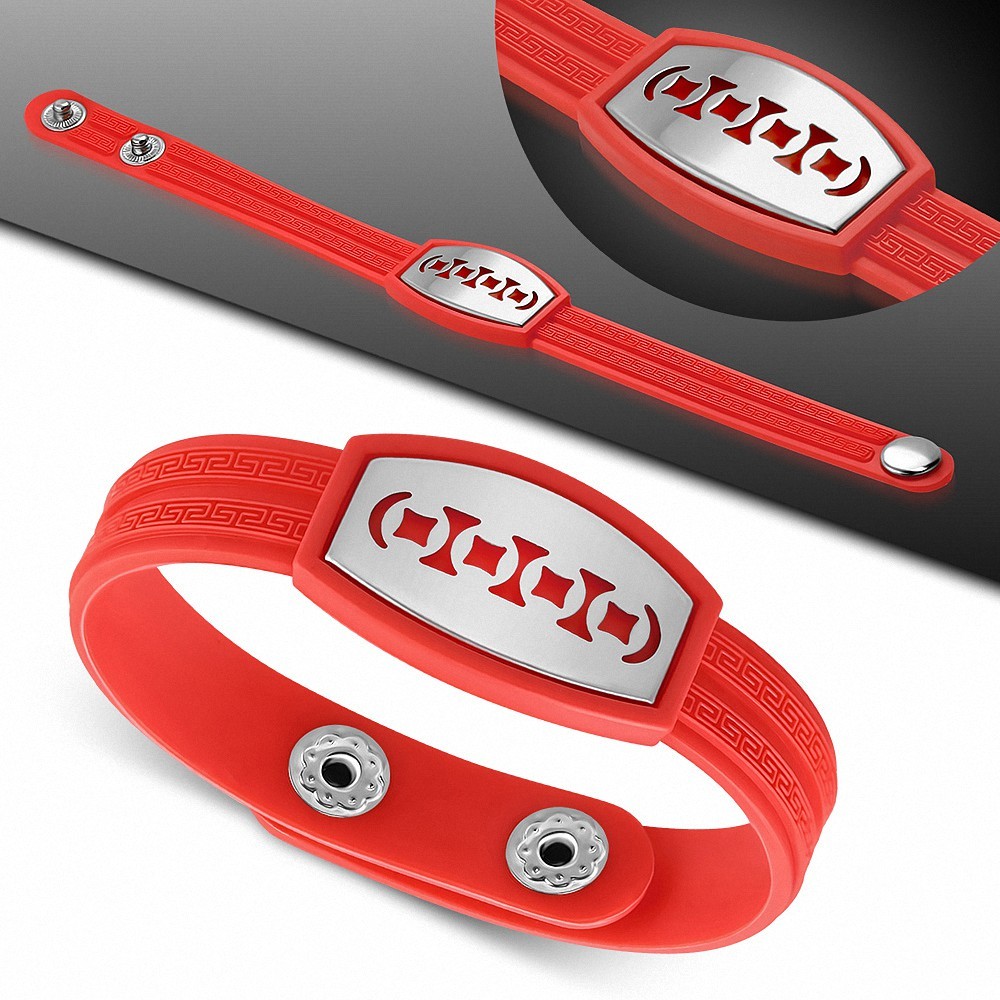 Bracelet homme watch caoutchouc orange géométrique