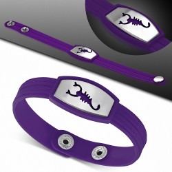 Bracelet homme watch caoutchouc violet scorpion