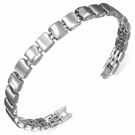 Bracelet pour hommes en acier inoxydable finition matte