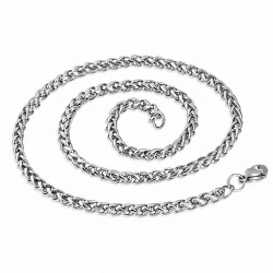 Chaine homme en acier maille corde 56 cm x 4 mm