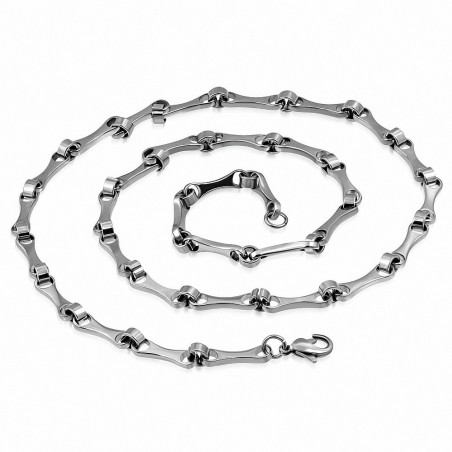 Chaine homme en acier maille fantaisie 60 cm x 5 mm