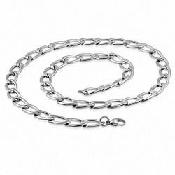 Chaine pour hommes en acier maille gourmette 59 cm x 13 mm