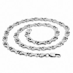 Chaine pour hommes en acier maille fantaisie 57 cm x 8 mm