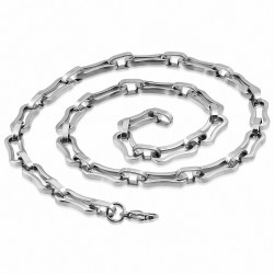 Chaine pour hommes acier maille géométrique fantaisie 60 cm x 6 mm