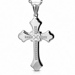 Pendentif homme double croix médiévale