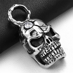 Pendentif homme biker crâne fantôme Clear