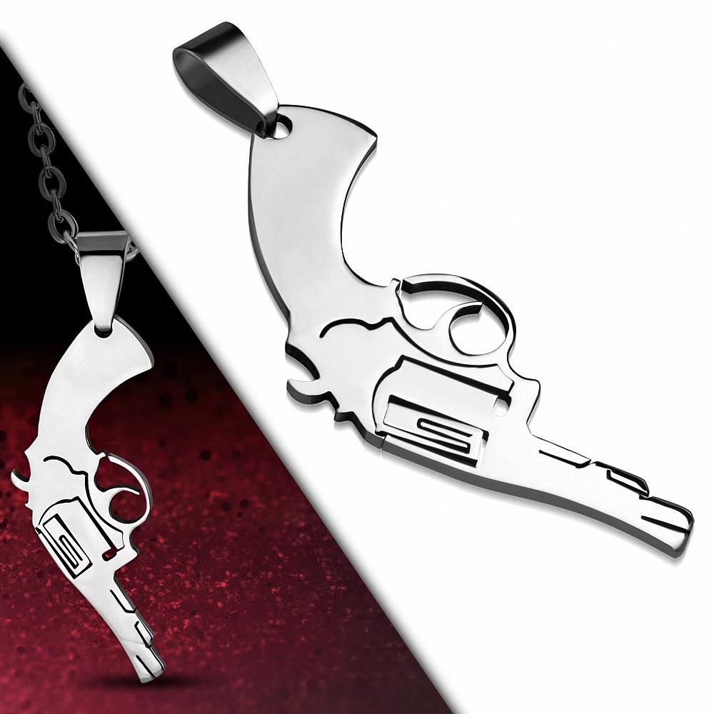 Pendentif homme petit revolver