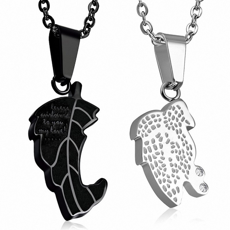 Pendentif couple grappe de raisins noir/argenté Pendentif couple grappe de raisins noir/argenté
